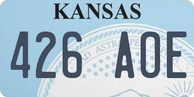 KS license plate 426AOE