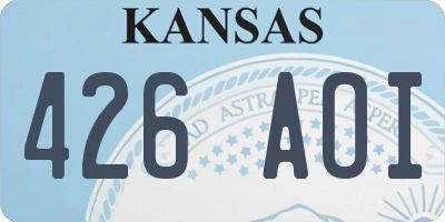 KS license plate 426AOI