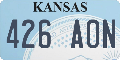 KS license plate 426AON