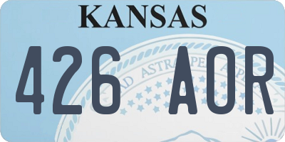 KS license plate 426AOR