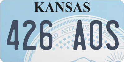 KS license plate 426AOS