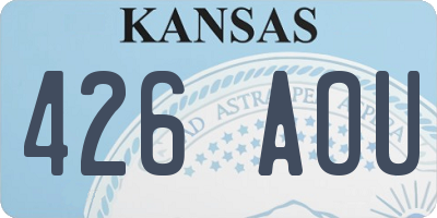 KS license plate 426AOU