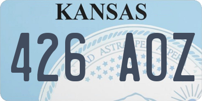 KS license plate 426AOZ