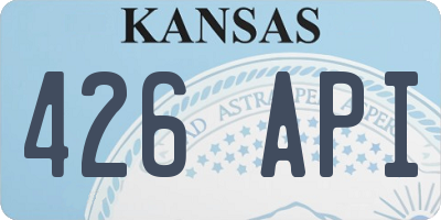 KS license plate 426API