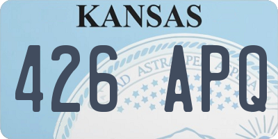 KS license plate 426APQ