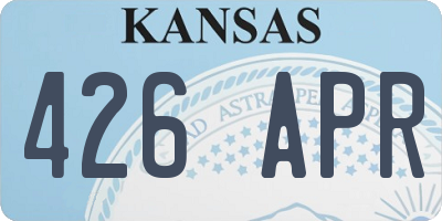 KS license plate 426APR