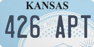 KS license plate 426APT