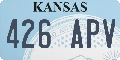 KS license plate 426APV