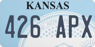 KS license plate 426APX