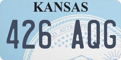 KS license plate 426AQG