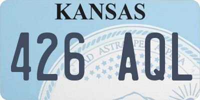 KS license plate 426AQL