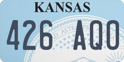 KS license plate 426AQO