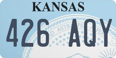 KS license plate 426AQY