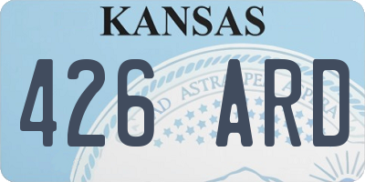 KS license plate 426ARD