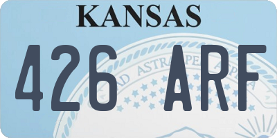 KS license plate 426ARF