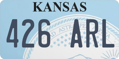 KS license plate 426ARL