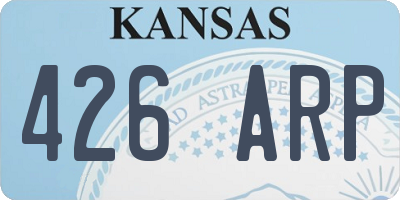 KS license plate 426ARP