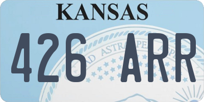 KS license plate 426ARR