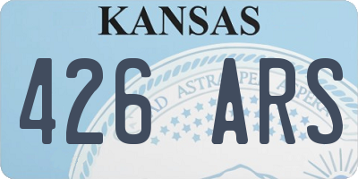 KS license plate 426ARS