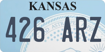 KS license plate 426ARZ