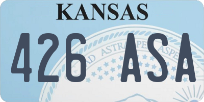 KS license plate 426ASA