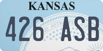 KS license plate 426ASB