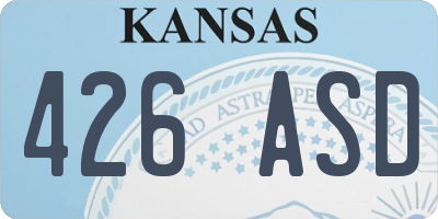 KS license plate 426ASD