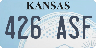 KS license plate 426ASF