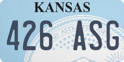 KS license plate 426ASG