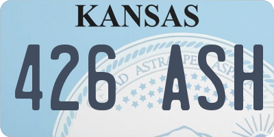 KS license plate 426ASH