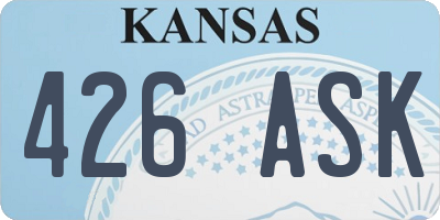 KS license plate 426ASK