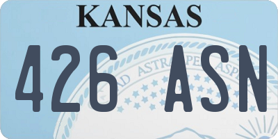 KS license plate 426ASN
