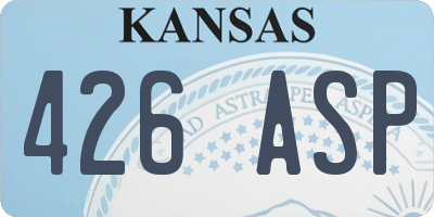 KS license plate 426ASP