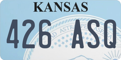KS license plate 426ASQ