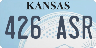 KS license plate 426ASR