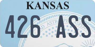 KS license plate 426ASS