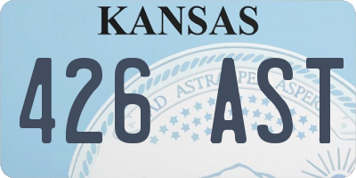 KS license plate 426AST