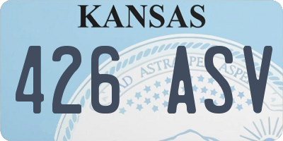 KS license plate 426ASV