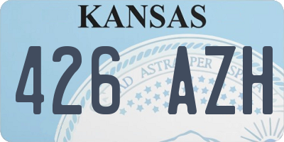 KS license plate 426AZH