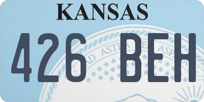 KS license plate 426BEH