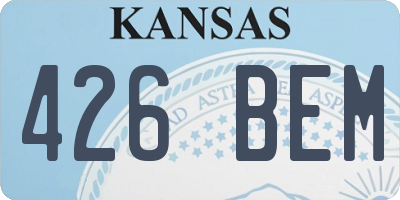 KS license plate 426BEM