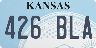 KS license plate 426BLA