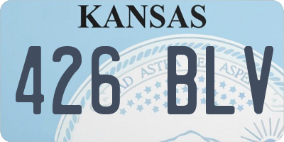 KS license plate 426BLV