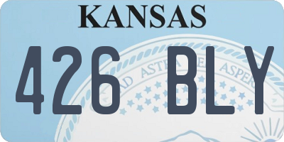KS license plate 426BLY