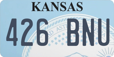 KS license plate 426BNU