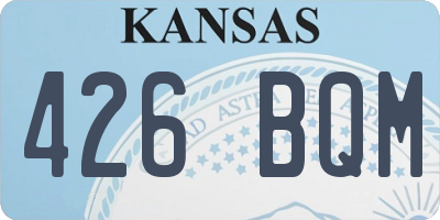 KS license plate 426BQM