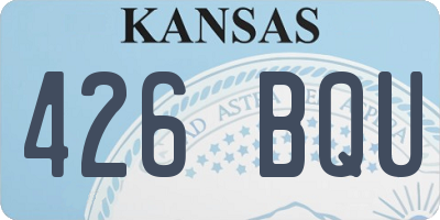 KS license plate 426BQU