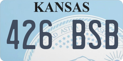 KS license plate 426BSB