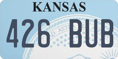 KS license plate 426BUB