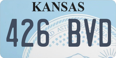 KS license plate 426BVD
